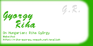 gyorgy riha business card